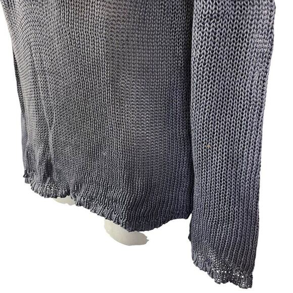 J Jill Womens 100% Mercerized Cotton Violet Oversized Loose Hooded Sweater sz M - Picture 8 of 16